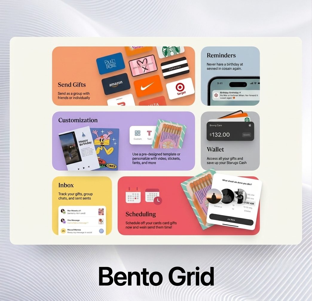 Bento Grid website design example