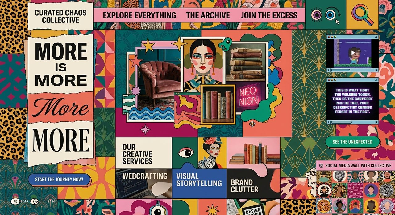 Maximalism website design example